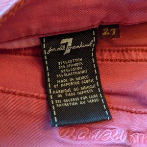 7 for All Mankind Gwenevere skinny jeans--red